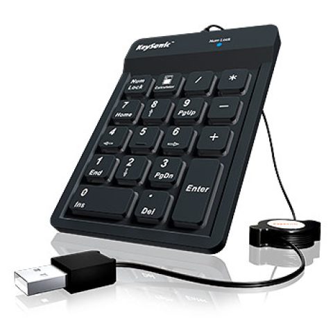Icy Box KeySonic ACK-118BK ciparu klaviatūra Universāls USB Melns