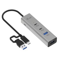 I-tec Metal Universal Charging HUB 2xUSB-C + 2x USB-A Port + Power Delivery 85…