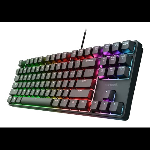 Trust 26135 tastatūra Speļu USB QWERTZ Vācu Melns