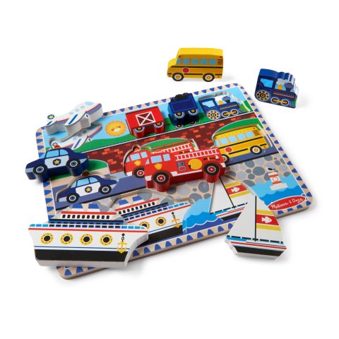 Melissa & Doug MPZ WPZ Vehicles Chunky Pzl 9Pcs GML Shape puzzle 9 pc(s)