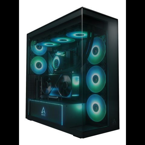 Arctic Xtender VG (Black) Premium E-ATX PC Case with Vertical GPU Mounting