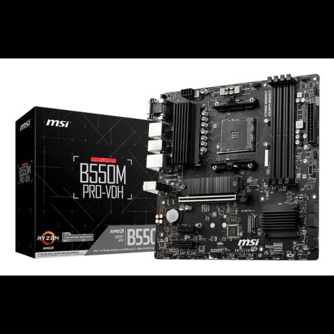 MSI B550M PRO-VDH mātes plate AMD B550 Ligzda AM4 mikro ATX