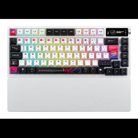 Asus ROG Azoth X tastatūra Speļu USB + RF Wireless + Bluetooth QWERTZ Balts