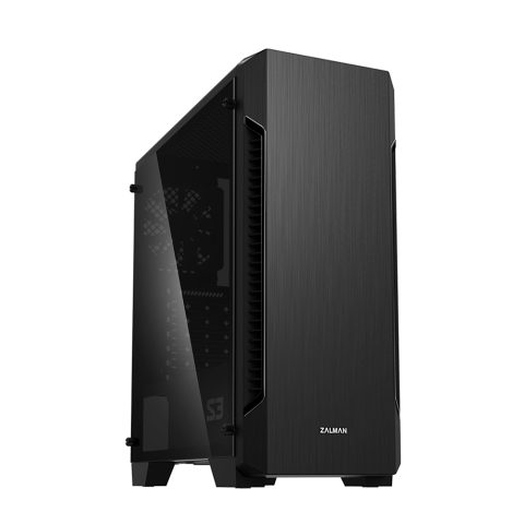 Zalman S3 TG ATX Mid Tower PC Case TG ventiliatorius x3