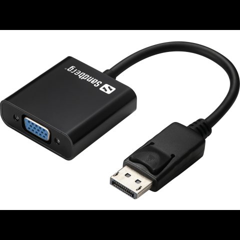 Sandberg 508-43 video kabeļu aksesuārs DisplayPort VGA (D-Sub) Melns