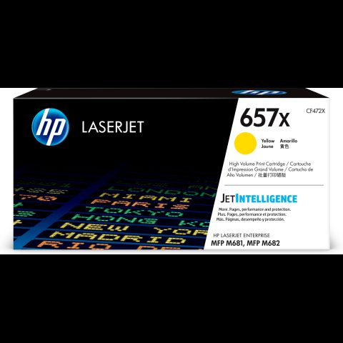 Hewlett Packard (HP) HP 657X High Yield Yellow Original LaserJet Toner Cartridge