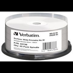 Verbatim 43738 lasīt/rakstīt blue-ray disks (BD) BD-R 25 GB 25 pcs