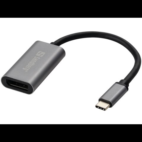 Sandberg 136-19 video kabeļu aksesuārs USB Veids-C DisplayPort Pelēks