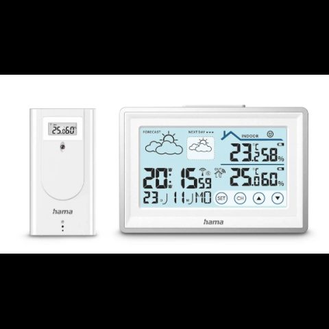 Hama 00222228 digital weather station White Battery