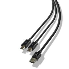 Steelplay Dual Play & Charge Cable For Controllers - Black (PS4)