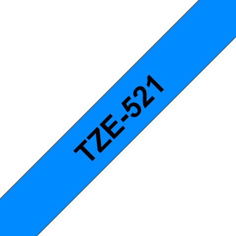 Brother TZE-521 marķēšanas lenta Melns uz zila