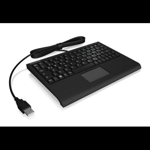 Icy Box KeySonic ACK-3410 (US) tastatūra Birojs USB Amerikāņu angļu valoda Melns