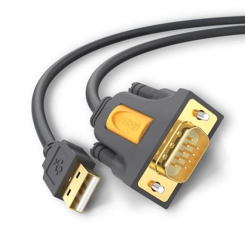 Ugreen 20210 seriālais kabelis Melns 1 m USB 2.0 RS-232