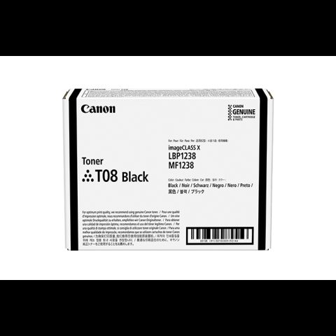 Canon TONER T08 BLACK tonera kārtridžs 1 pcs Oriģināls Melns