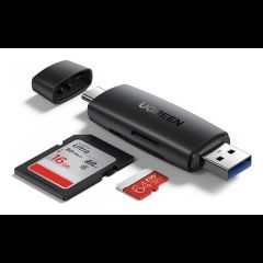 Ugreen CM304 karšu lasītājs USB 3.0 Type-A/Type-C Melns