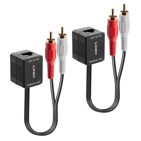 Lindy 70460 AV pagarinātājs Audio/video raidītājs Melns