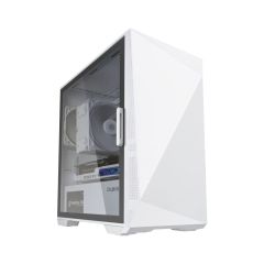 Zalman Z1 Iceberg White - mATX Mid Tower PC Case/Pre-installed fan 2 x 120mm in…