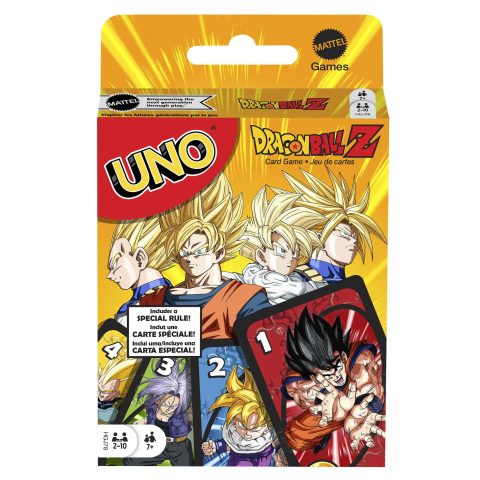 Mattel Games HGJ78 galda spēle UNO Dragonball Z Kāršu spēle Kāršu nomešana