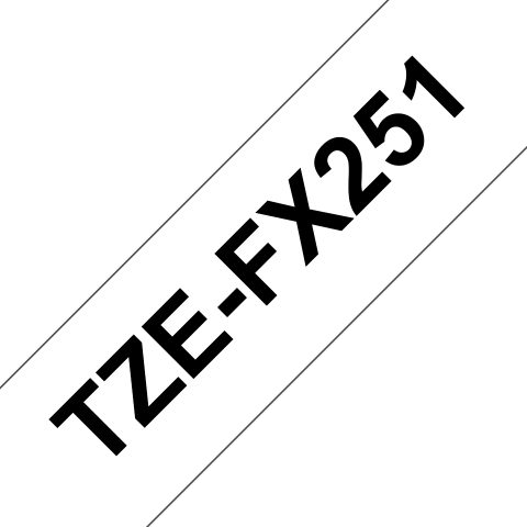 Brother TZE-FX251 marķēšanas lenta Melns uz balta