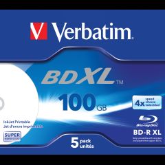 Verbatim 43789 lasīt/rakstīt blue-ray disks (BD) BD-R 100 GB 5 pcs
