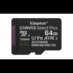 Kingston Technology Canvas Select Plus Gen3 64 GB MicroSDXC UHS-I Klases 10