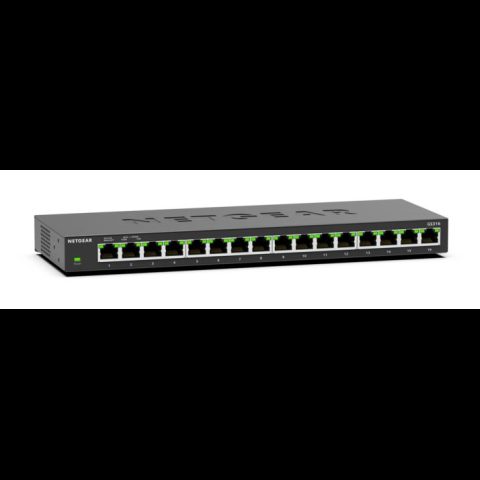 Netgear GS316 Unmanaged L2 Gigabit Ethernet (10/100/1000) Black