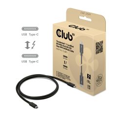 Club 3D CLUB3D CAC-2501 Thunderbolt kabelis 1 m 120 Gbit/s Melns