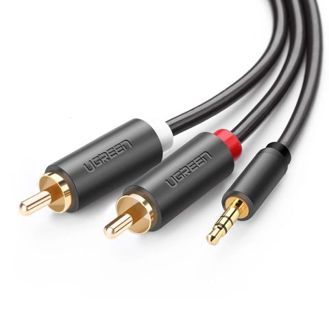 Ugreen 10513 audio kabelis 5 m 2 x RCA 3.5mm Pelēks