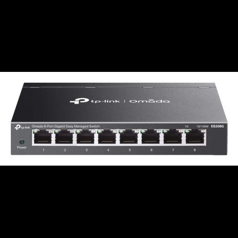 TP-Link Omada ES208G network switch Managed L2 Gigabit Ethernet (10/100/1000) Bl…