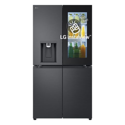LG InstaView GMG960EVJE side by side ledusskapis Brīvi novietots 638 L Meln…