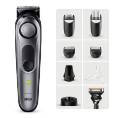 Braun BeardTrimmer 7 BT7420 bārdas trimmeris Baterija 40 2 cm Sudrabs