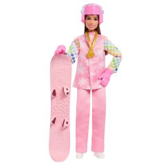 Mattel Barbie Careers Snowboarder Doll in Pink Jacket with 10+ Accessories Incl…