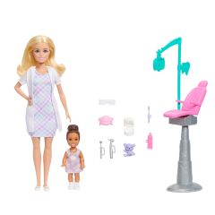 Mattel Barbie Careers Dentist Playset with Blonde Fashion Doll