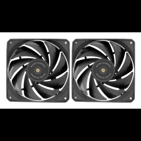 Mars Gaming MF-NCLX2 Computer case Fan 12 cm Black 2 pc(s)