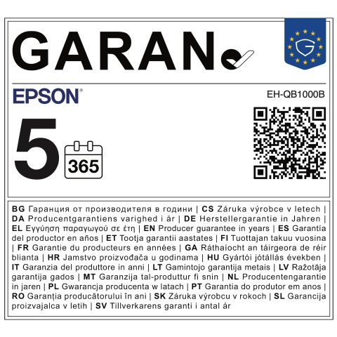 Epson Pro Cinema EH-QB1000B 3300 ANSI lūmeni 3LCD UHD 4K (3840x2160) Melns