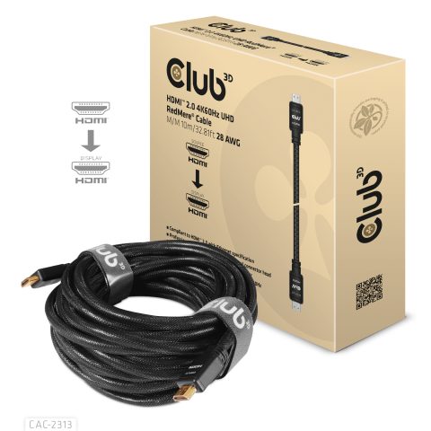 Club 3D CLUB3D HDMI 2.0 4K60Hz RedMere cable 10m/32.8ft