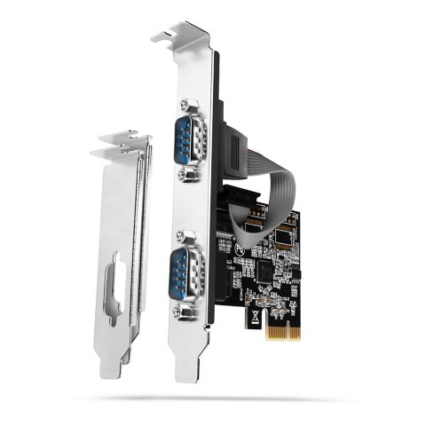 Axagon PCEA-S2N PCIe - 2x serial port 250 kbps adapter w. SP & LP