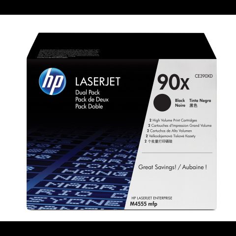 Hewlett Packard (HP) HP 90X 2-pack High Yield Black Original LaserJet Toner Cartridges