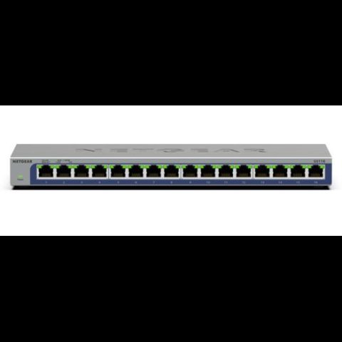 Netgear GS116 Неуправляемый L2 Gigabit Ethernet (10/100/1000) Черный