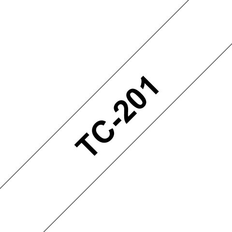 Brother TC-201 marķēšanas lenta Melns uz balta