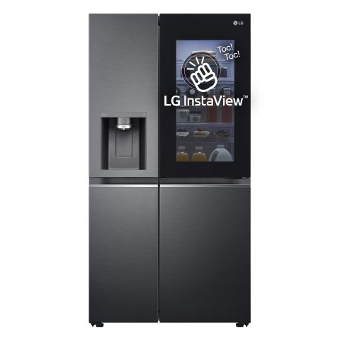 LG InstaView GSXV91MCAE side by side ledusskapis Brīvi novietots 635 L Meln…