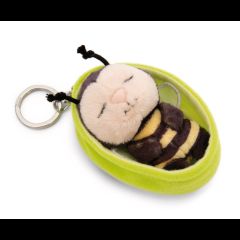 Nici Sleutelhanger Sleeping Pets bij 8cm mand groen GROEN