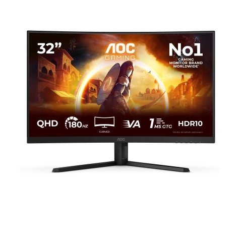 AOC G4 CQ32G4VE monitori 80 cm (31.5") 2560 x 1440 pikseļi Quad HD LCD Melns