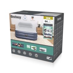 Bestway Tritech SleekFlow Headboard Air Mattress Queen with Built-in AC Pump and…