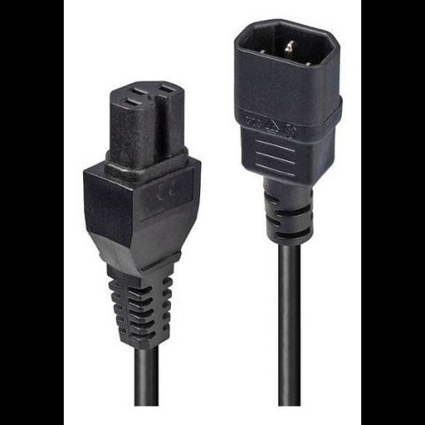 Lindy 30402 power cable Black 3 m IEC C14 IEC C15