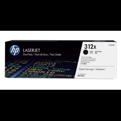Hewlett Packard (HP) HP 312X 2-pack High Yield Black Original LaserJet Toner Cartridges