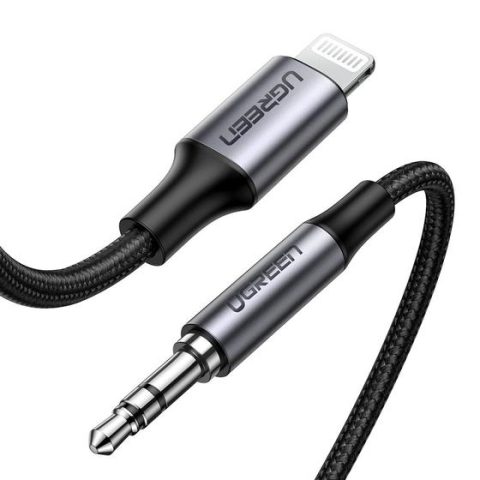 Ugreen 70509 mobilo telefonu kabelis Sudrabs 1 m 3.5mm Lightning