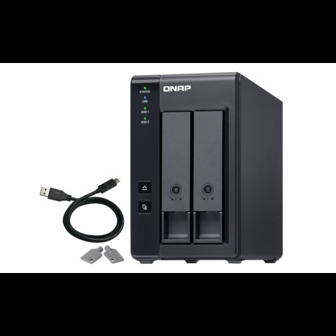 QNAP TR-002 корпус для накопителя Чехол дляжестких и твердотельных дисков Чер…