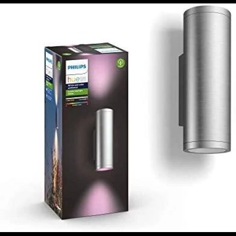 Wall lamp Philips Hue AppearWACA EU wall light inox 2x8