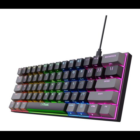 Trust GXT 867 Acira tastatūra Speļu USB QWERTY Amerikāņu angļu valoda Melns
